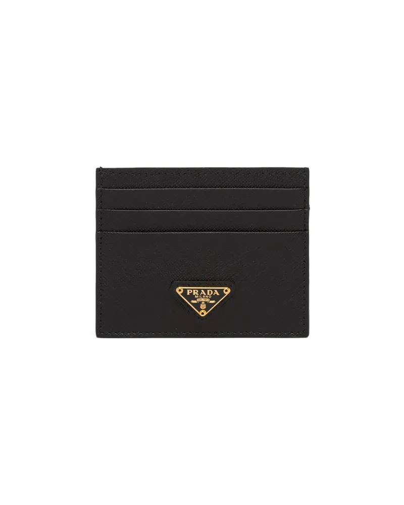 Prada Saffiano Leather Card Holder Black