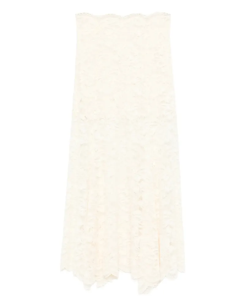 Paco Rabanne Lace Maxi Skirt Neutrals