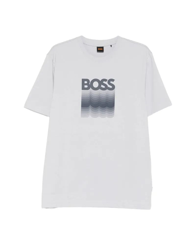 HUGO BOSS Logo-graphic T-shirt Grey