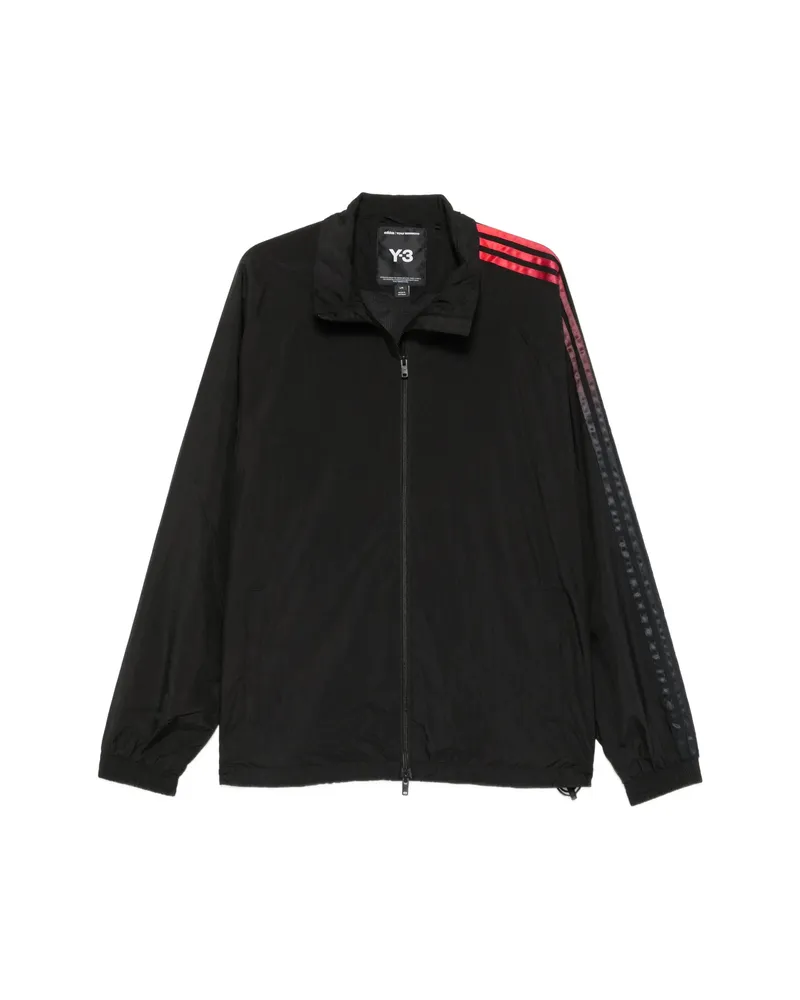 Y-3 Stripe-detail Zip-up Sweatshirt Black
