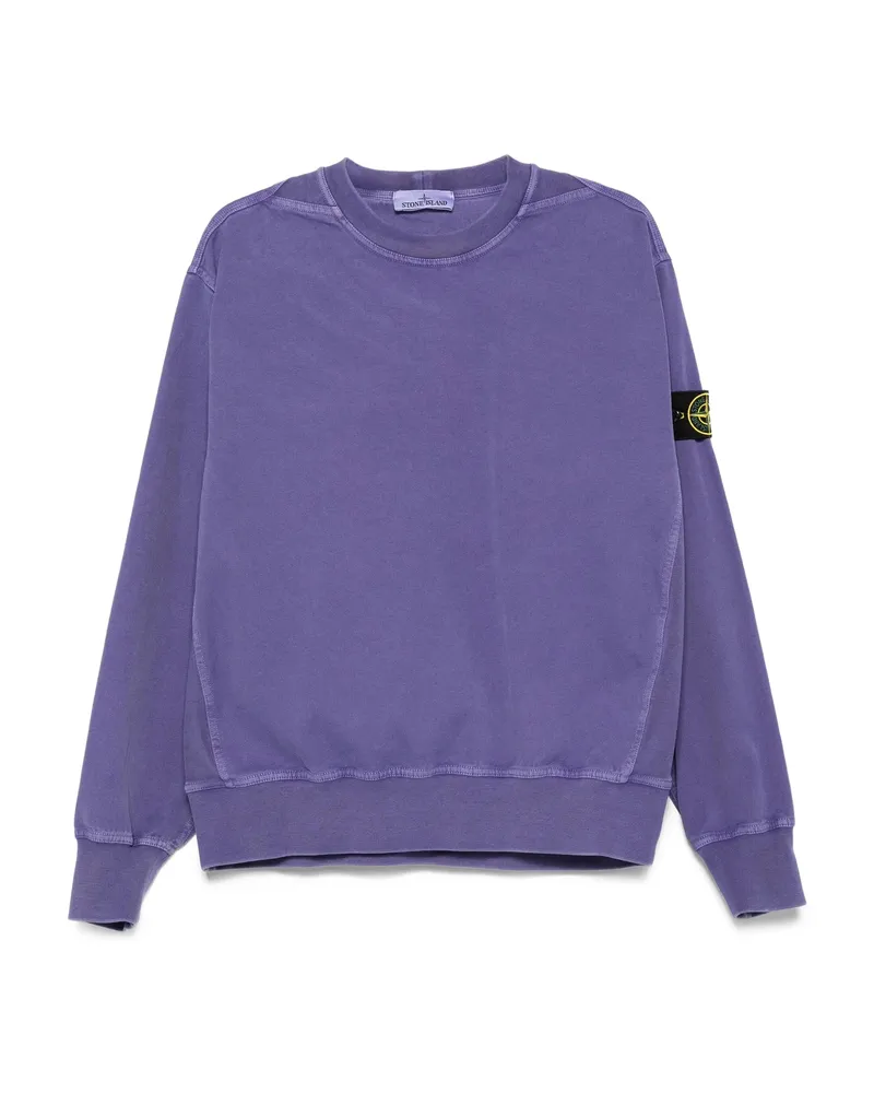 Stone Island Compass-motif Sweatshirt Purple