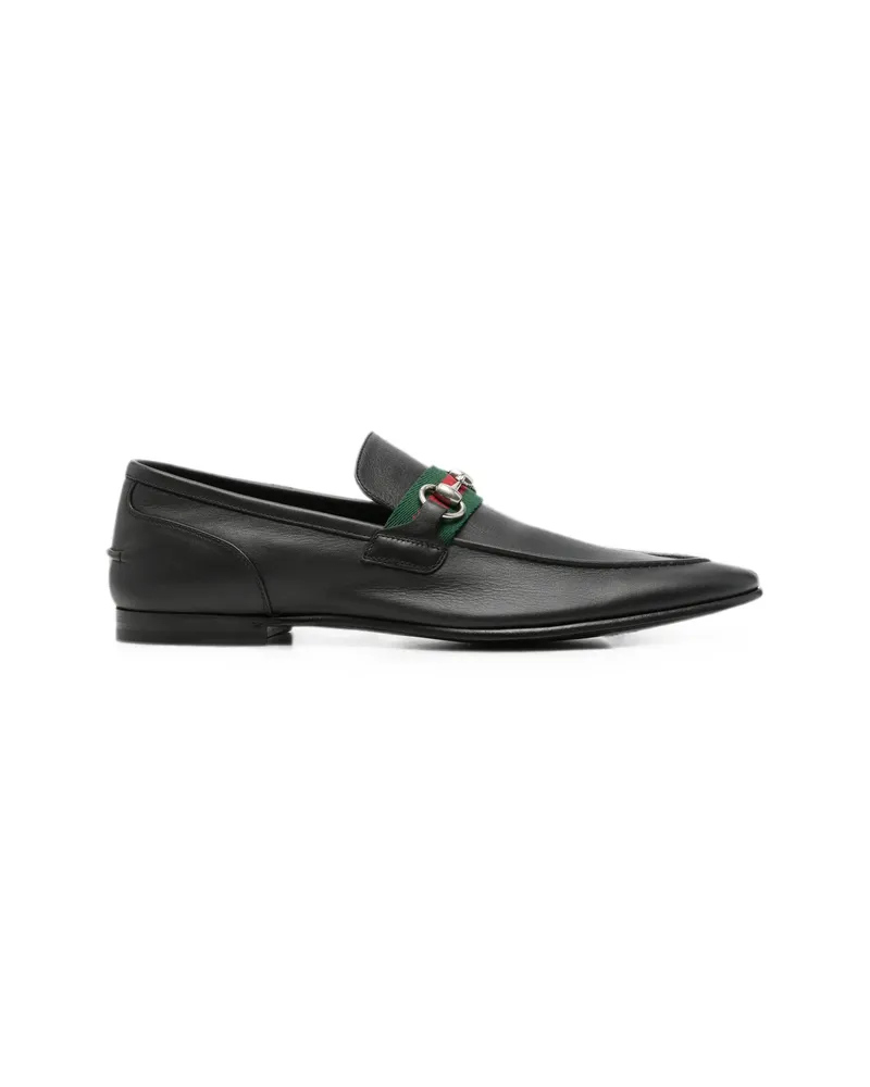 Gucci Horsebit Leather Loafers Black