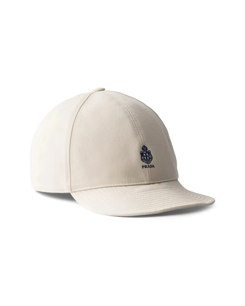 Prada Old Gabardine Baseball Cap Neutrals