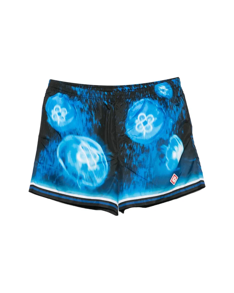 Casablanca Paris Meduse Sportive Swim Shorts Blue