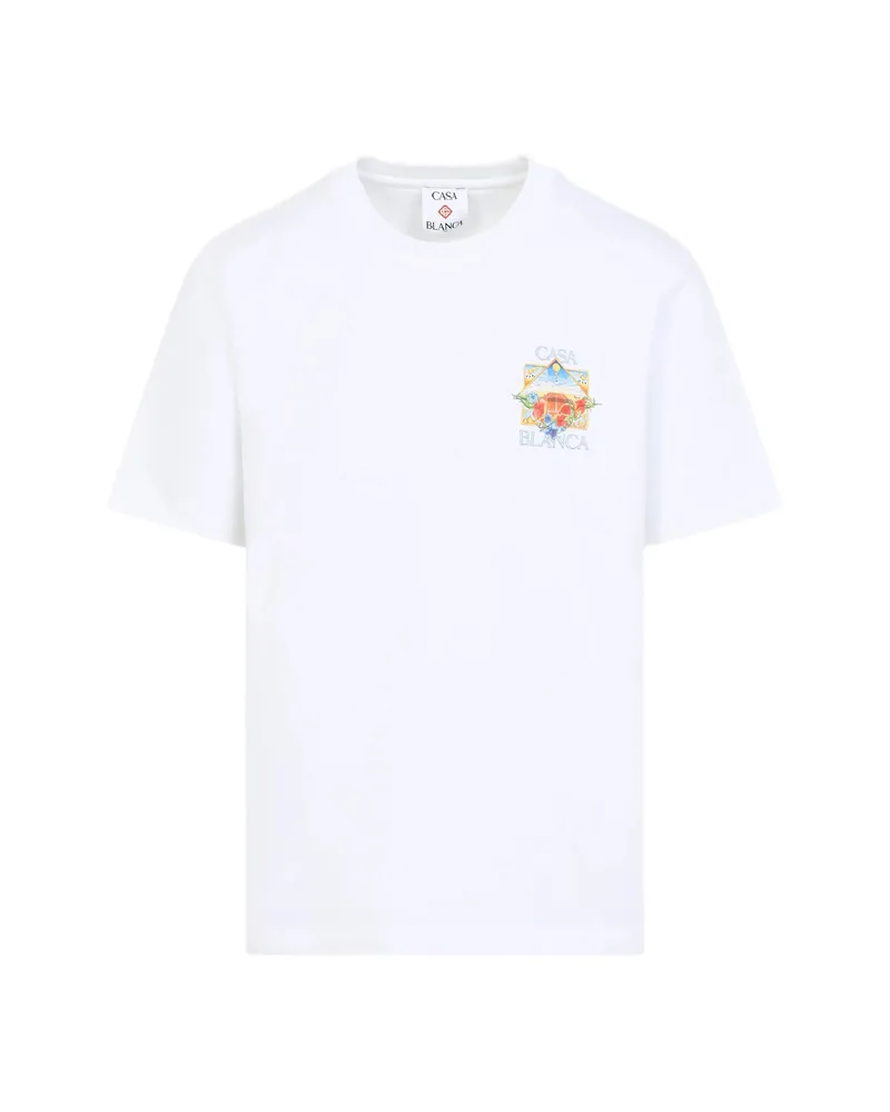 Casablanca Paris Floral-print T-shirt White