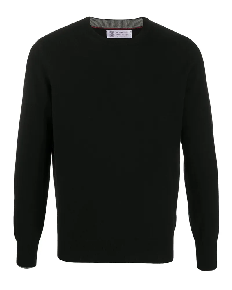 Brunello Cucinelli Crew Neck Cashmere Jumper Black
