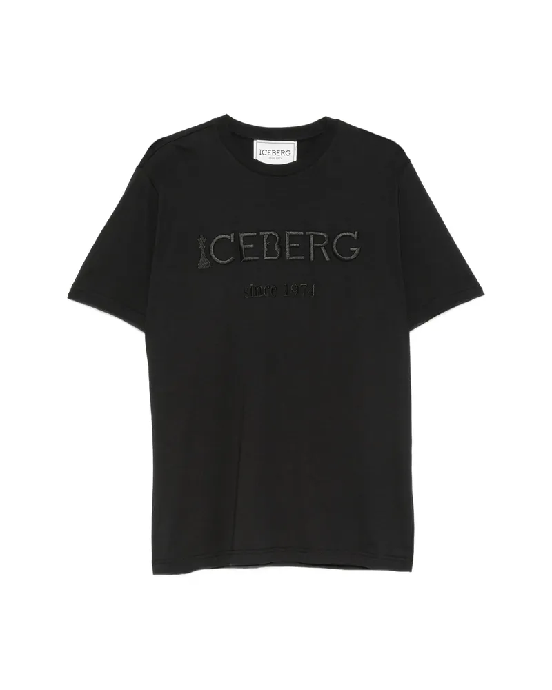 Iceberg Logo-embroidered T-shirt Black