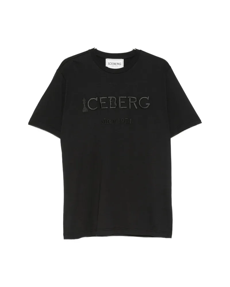 Iceberg Logo-embroidered T-shirt Black