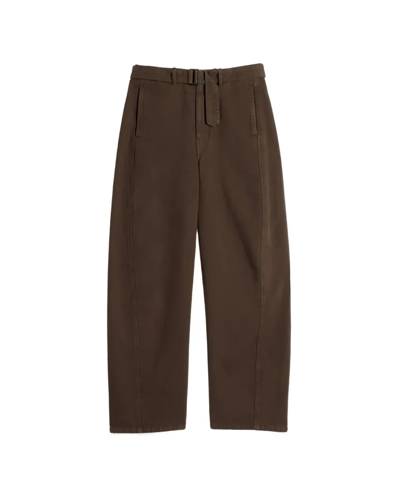 Christophe Lemaire Belted Jeans Brown
