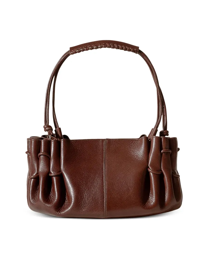 HEREU Braided-handle Shoulder Bag Brown