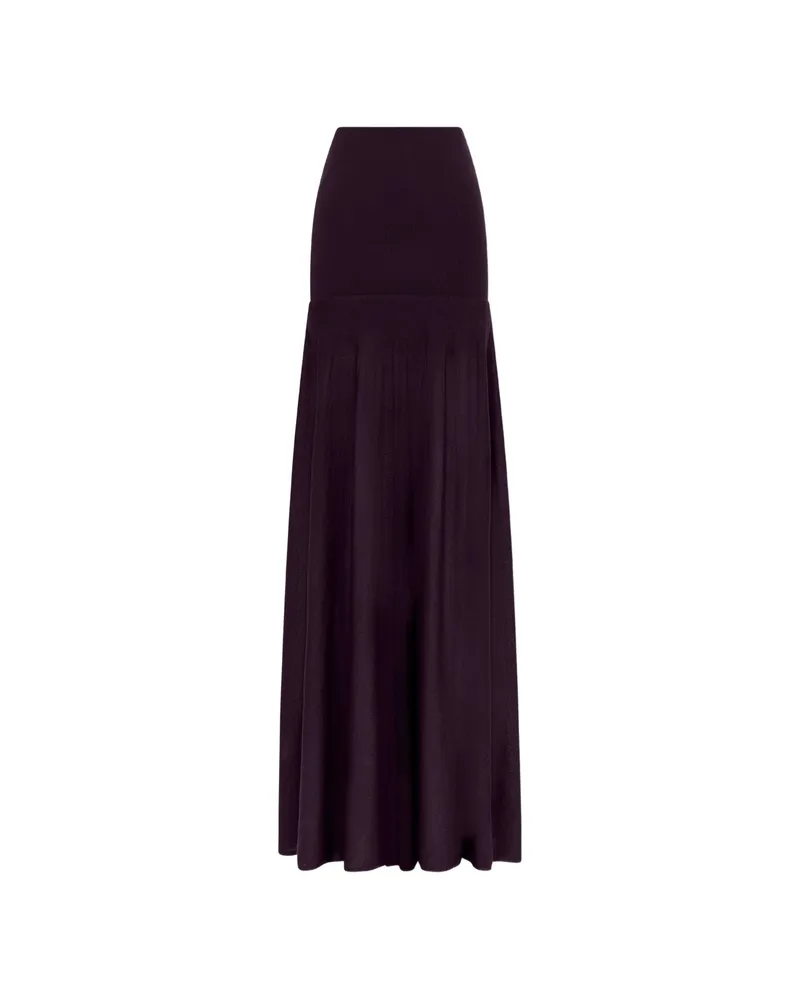 Paco Rabanne Knit Maxi Skirt Purple