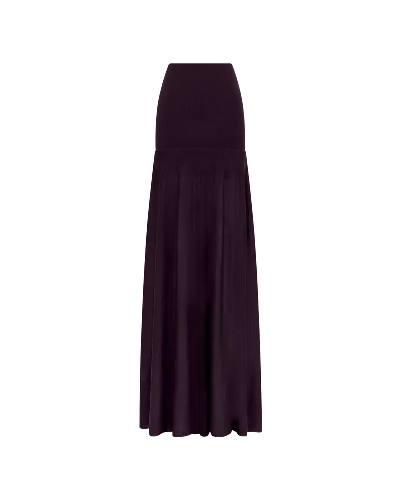 Paco Rabanne Knit Maxi Skirt Purple