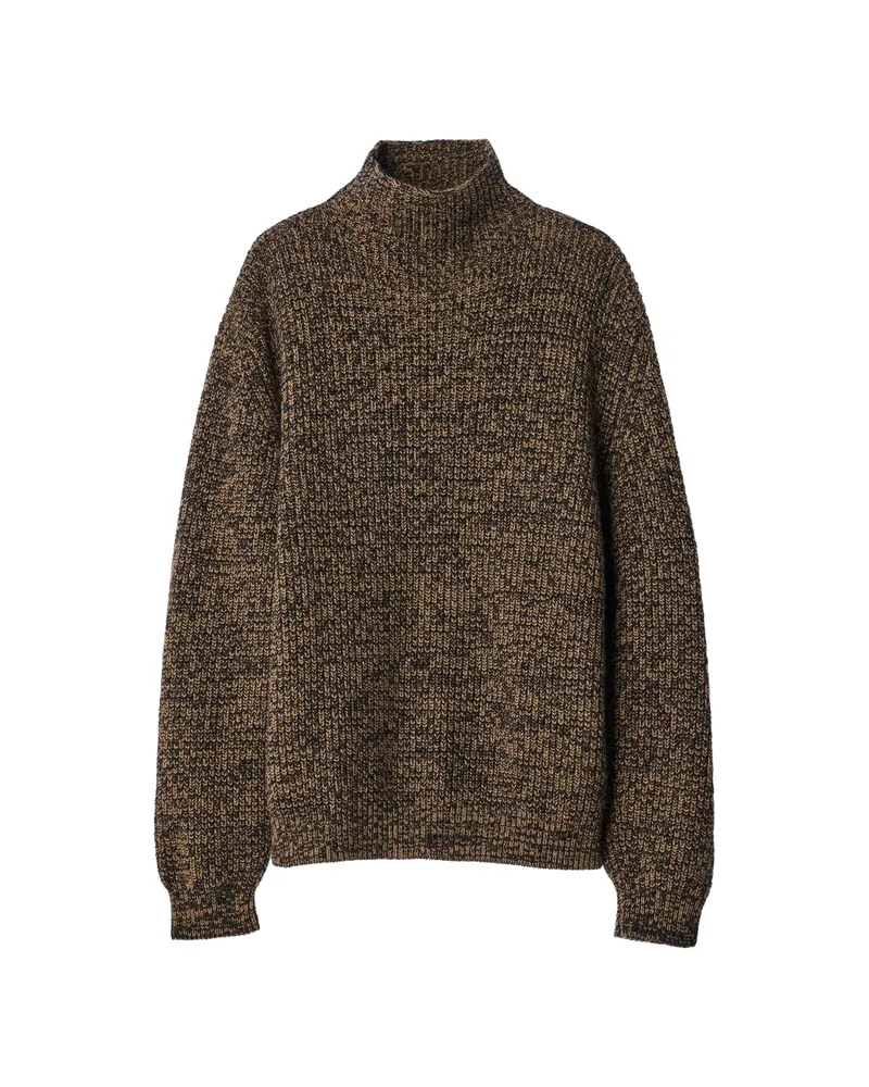 Christophe Lemaire High-neck Sweater In Yak Alpaca Brown