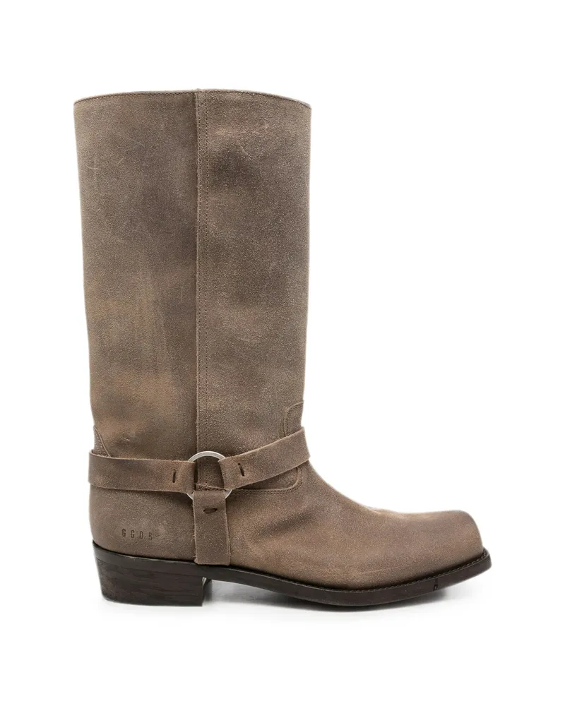 Golden Goose Square-toe Biker Boots Neutrals