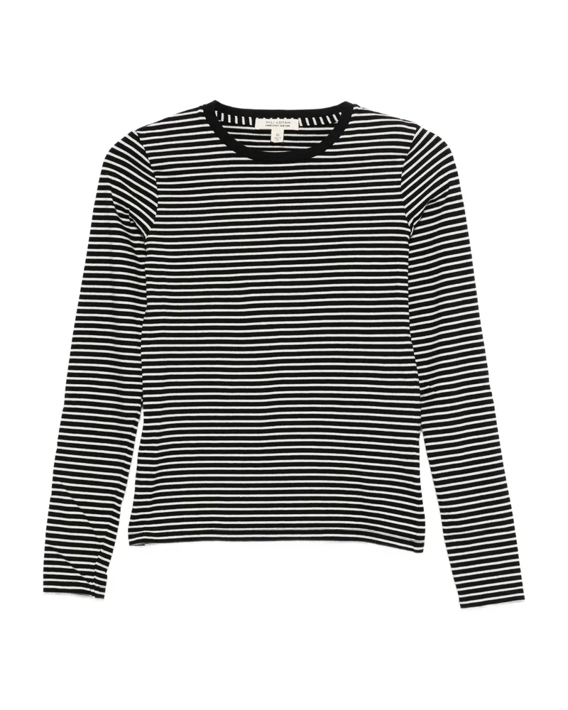 Nili Lotan Striped-pattern T-shirt Black