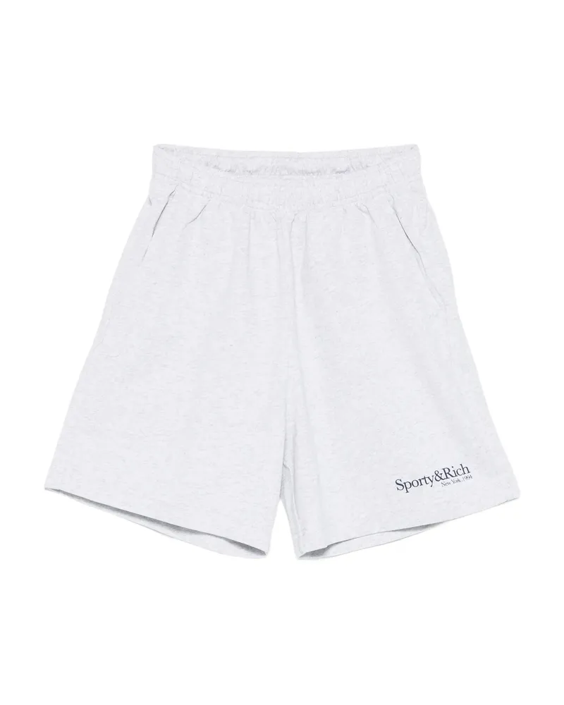 SPORTY & RICH Run Club Gym Shorts Grey