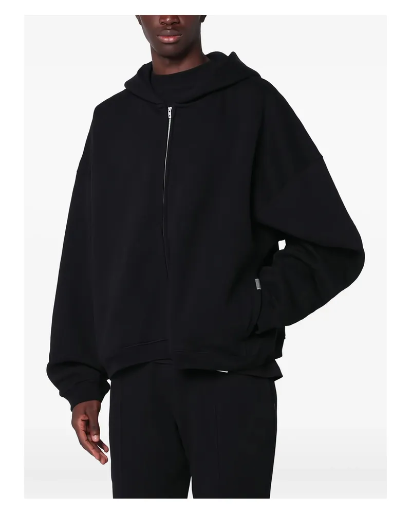 REPRESENT Zip-up Hooded Cardigan Black