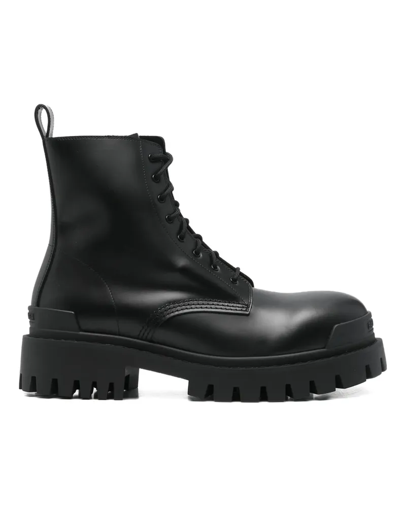 Balenciaga 49mm Lace-up Boots Black
