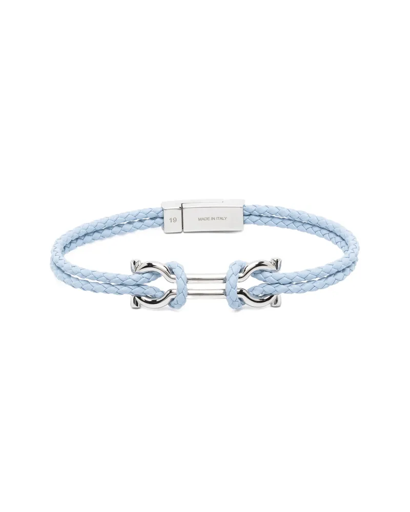 Ferragamo Gancini Braided Bracelet Silver