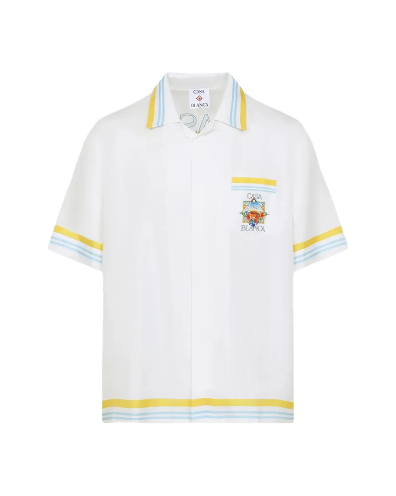 Casablanca Paris Camp-collar Printed Shirt White