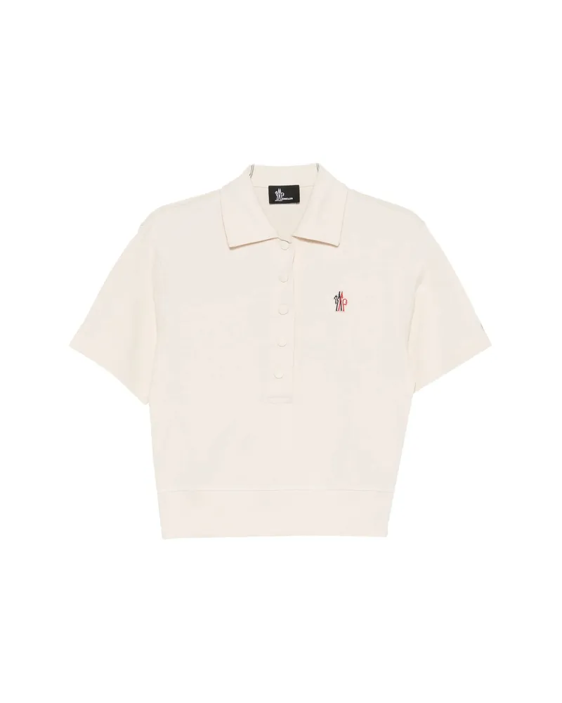 Moncler Logo-patch Polo Shirt Neutrals