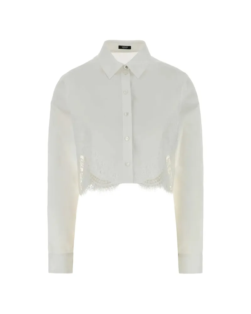 Versace Lace Poplin Shirt White