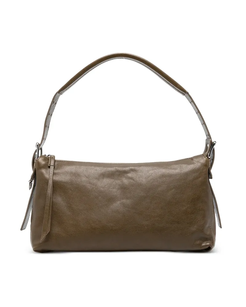 Christophe Lemaire Leather Shoulder Bag Green