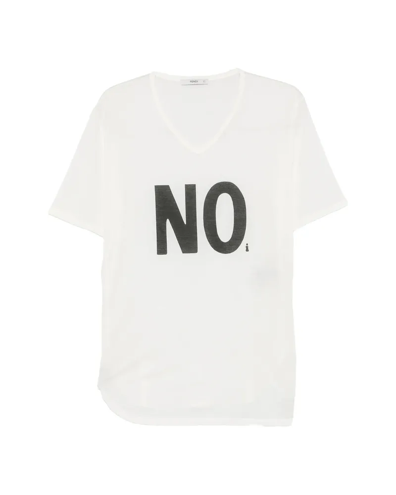Fendi V-neck T-shirt White