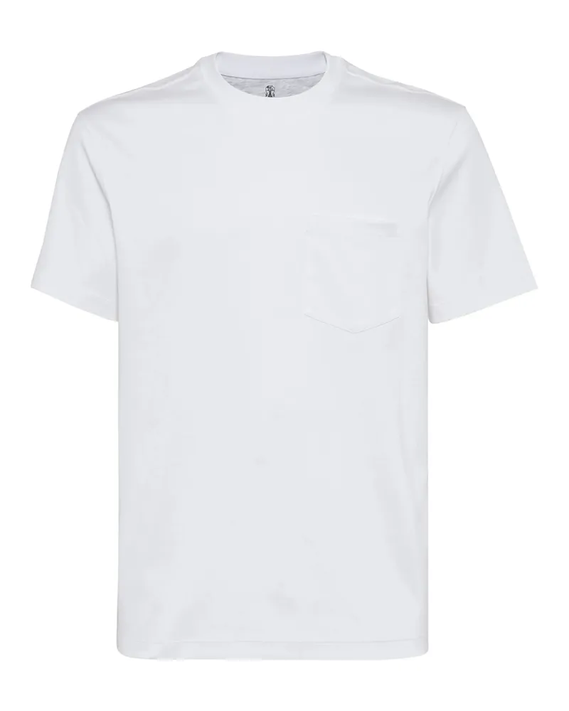 Brunello Cucinelli Patch-pocket Crew-neck T-shirt White