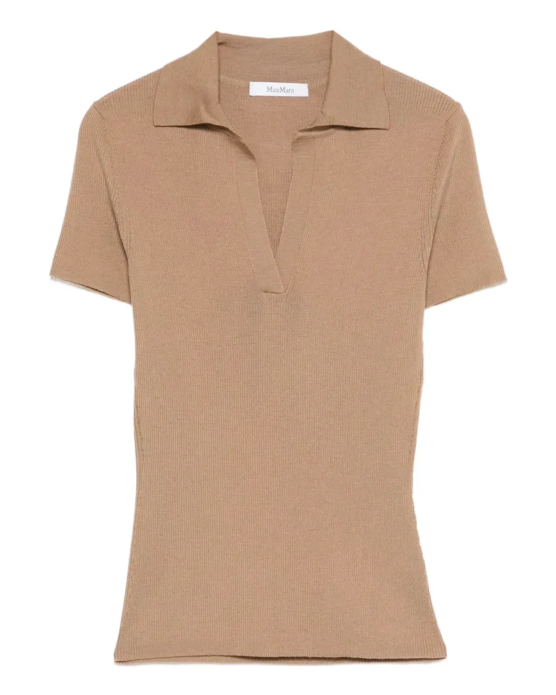 Max Mara V-neck Top Brown