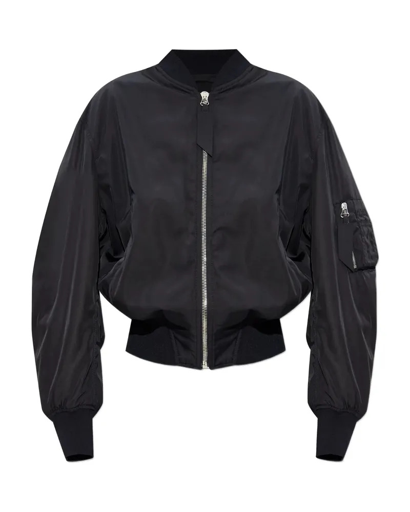 ATTICO Bishop-sleeves Bomber Jacket Black