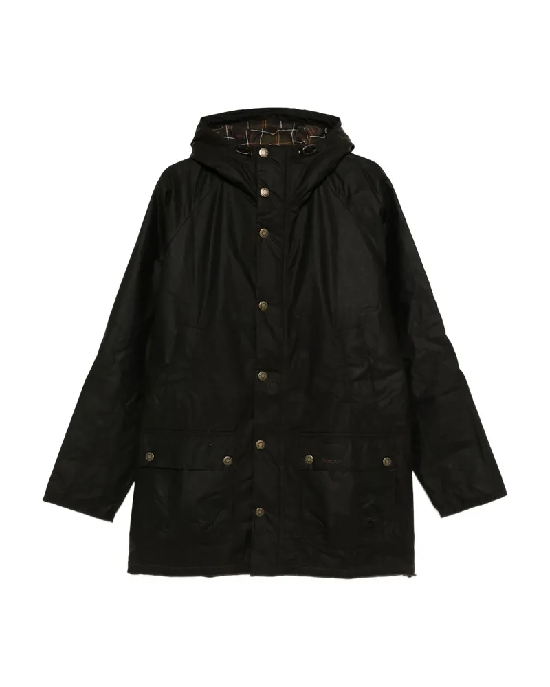 Barbour Hooded Snap-fit Coat Green