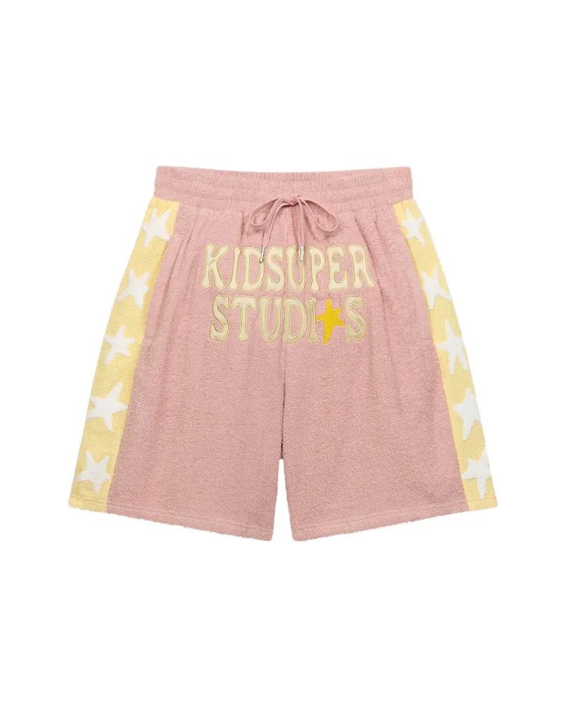 KidSuper Star Appliqué Shorts Pink
