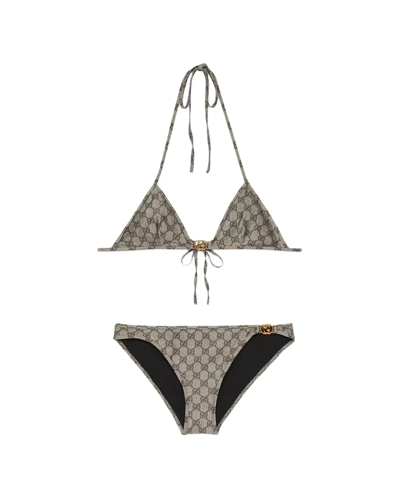 Gucci Interlocking GG Tie Bikini Neutrals