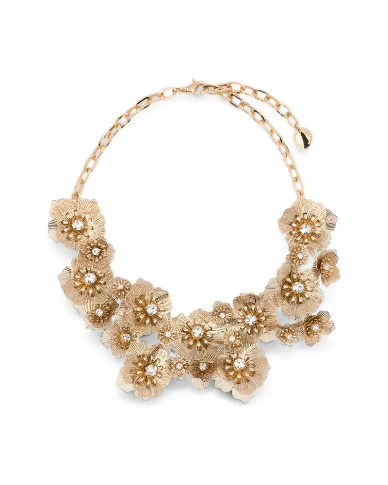 Carolina Herrera New York Floral Crystal-embellished Necklace Gold