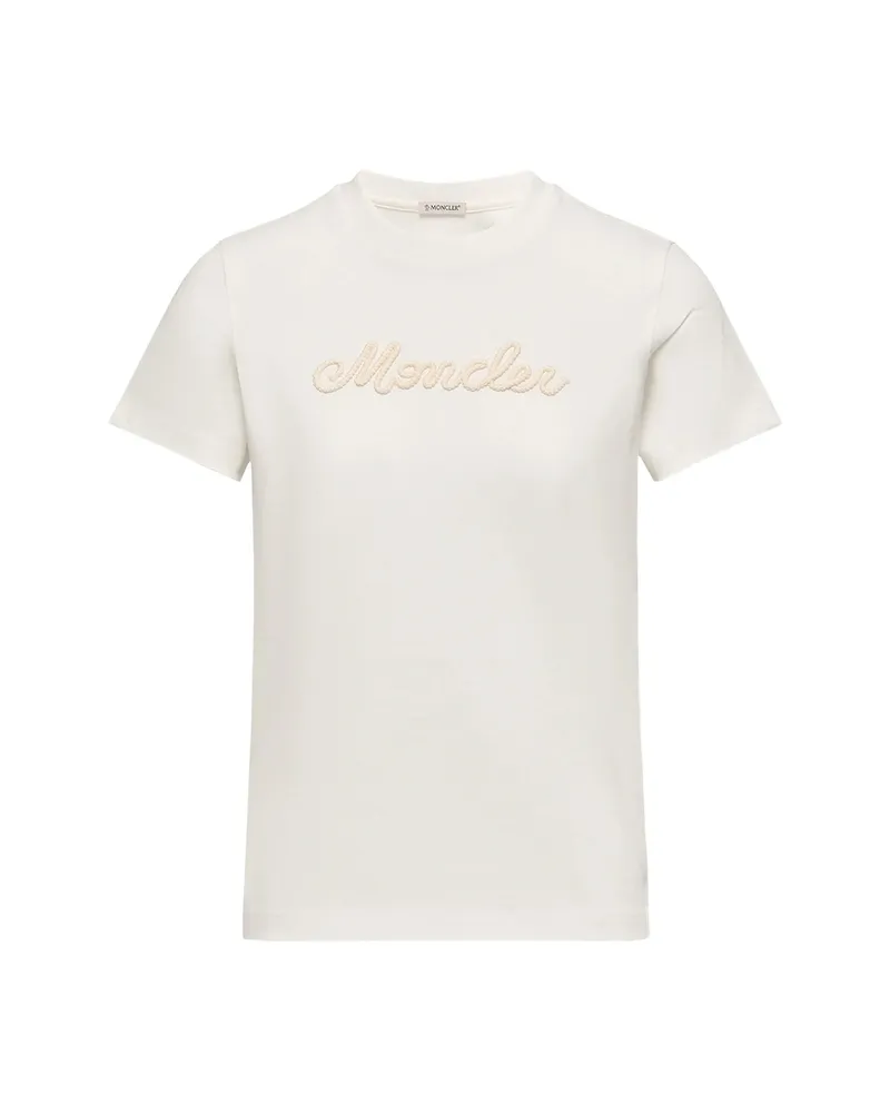 Moncler Logo-embroidered T-shirt White