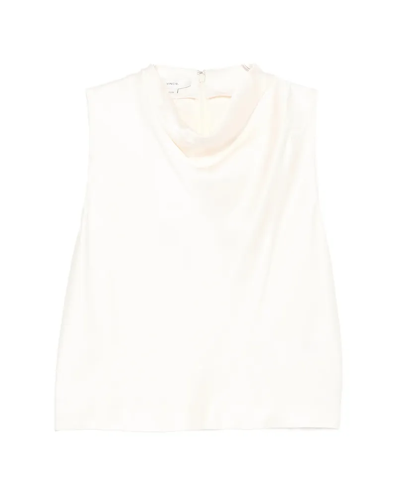 Vince Cowl-neck Sleeveless Top Neutrals