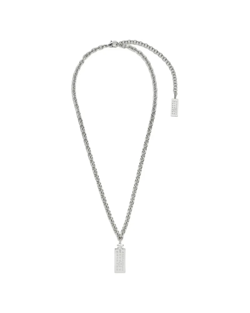 Maison Margiela Plaque Necklace Silver