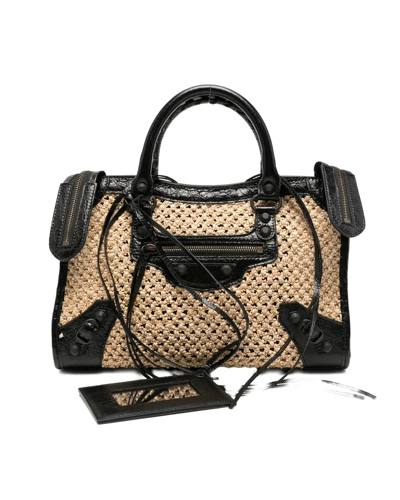 Balenciaga Small Le City Tote Bag Neutrals