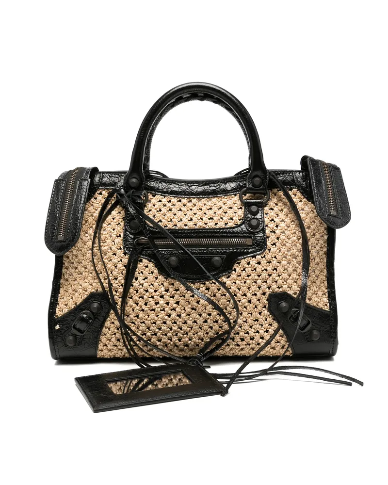 Balenciaga Small Le City Tote Bag Neutrals