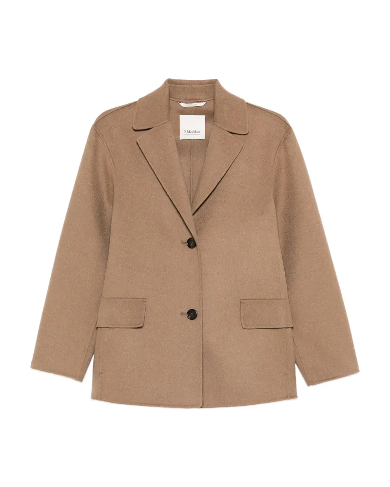 Max Mara Button Pocket Jacket Brown