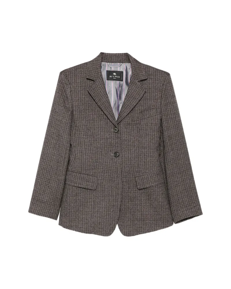 Etro Patterned Single-breasted Jacket Grey