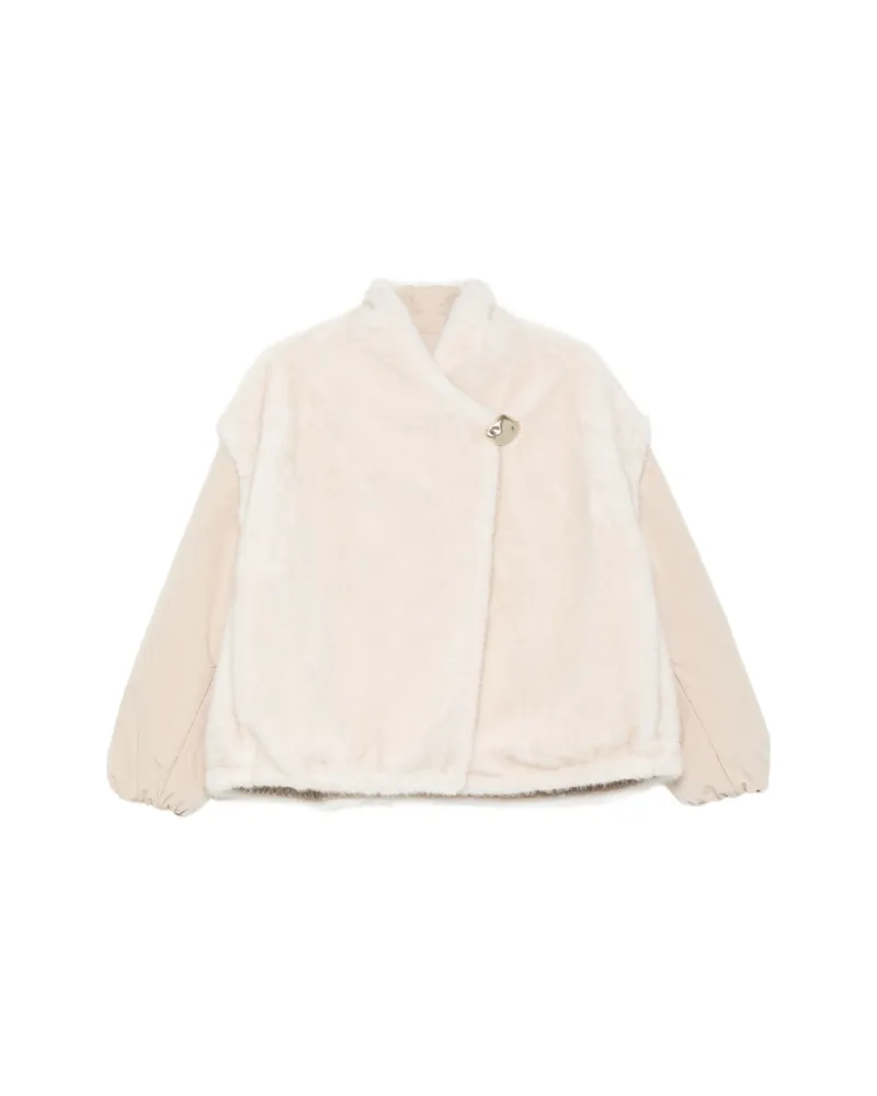 Moncler Logo-plaque Jacket Neutrals