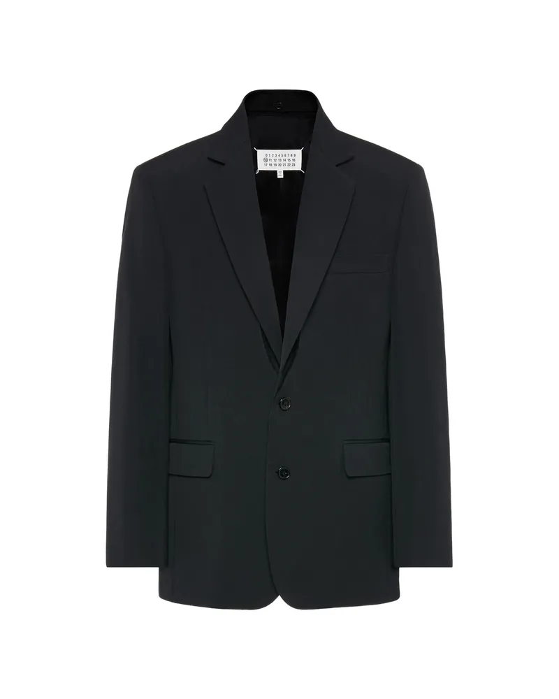 Maison Margiela Wool Single-breasted Blazer Black