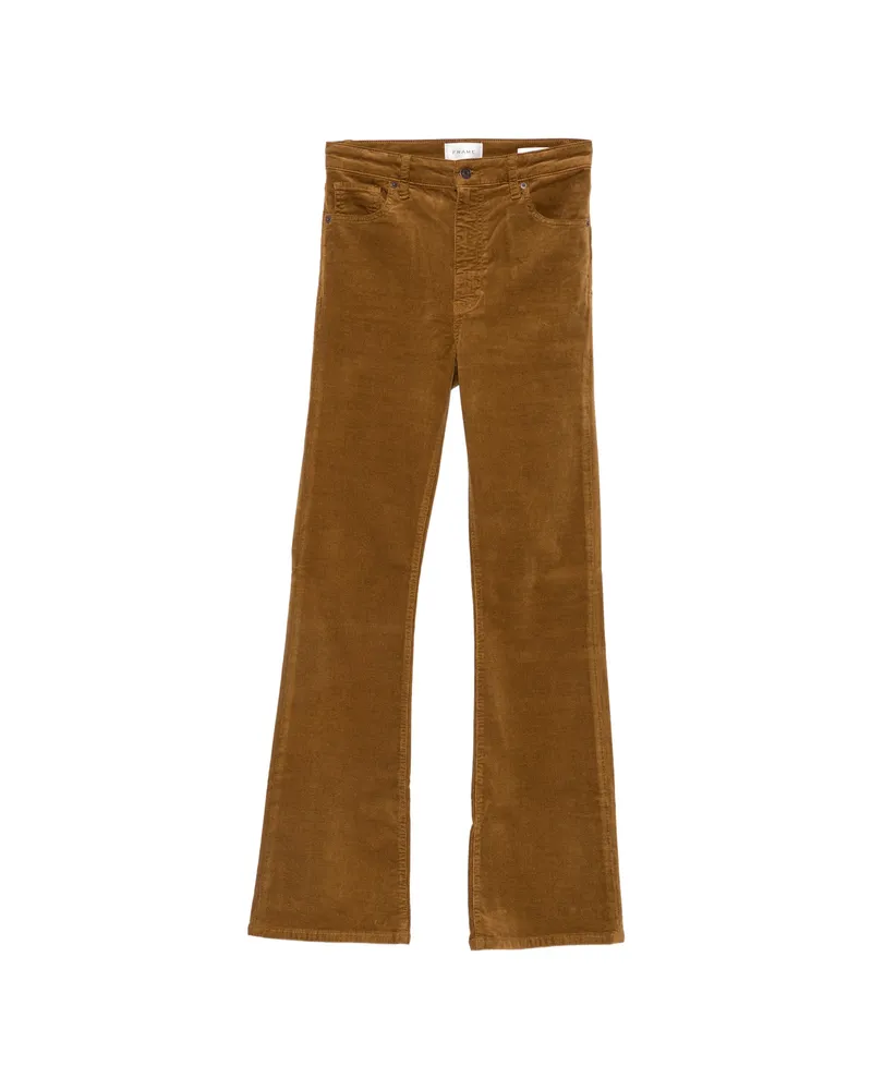 Frame Denim Corduroy Flared Trousers Brown