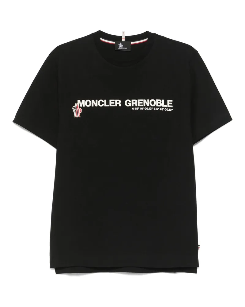 Moncler Graphic-print Crew-neck T-shirt Black