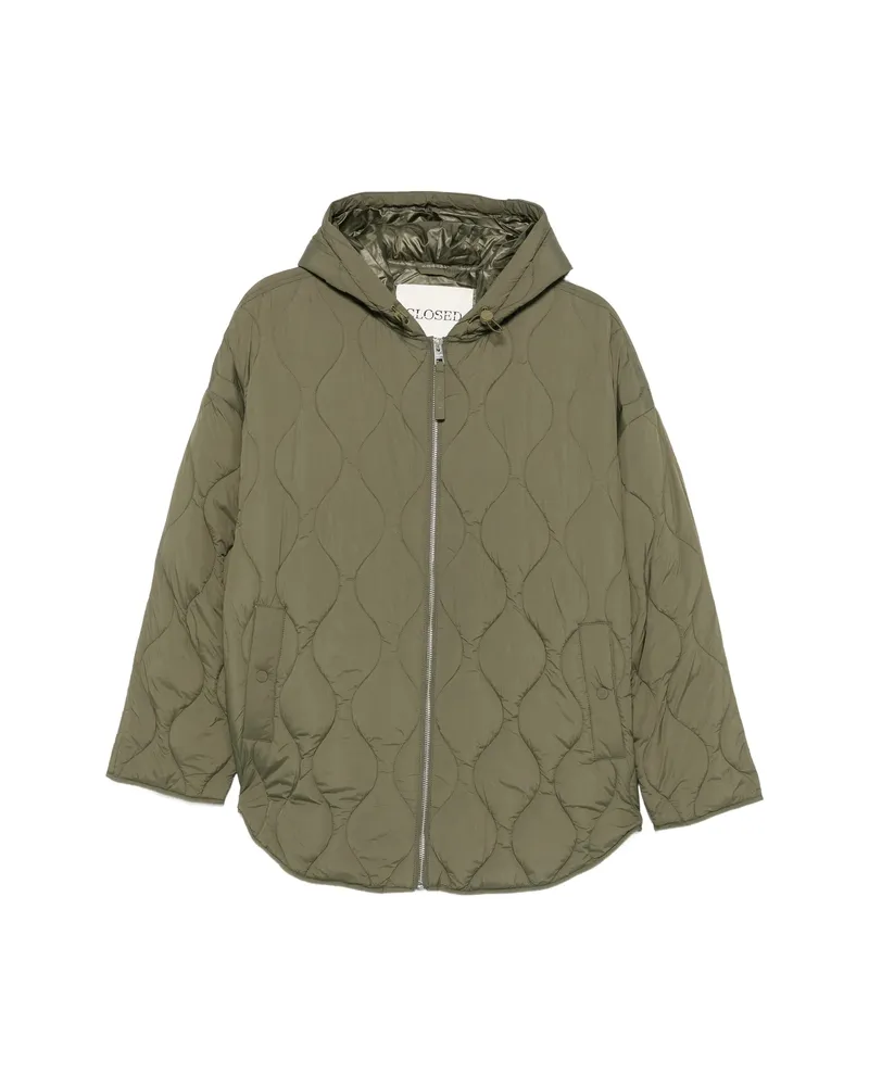 Closed Quilted Hooded Jacket Green
