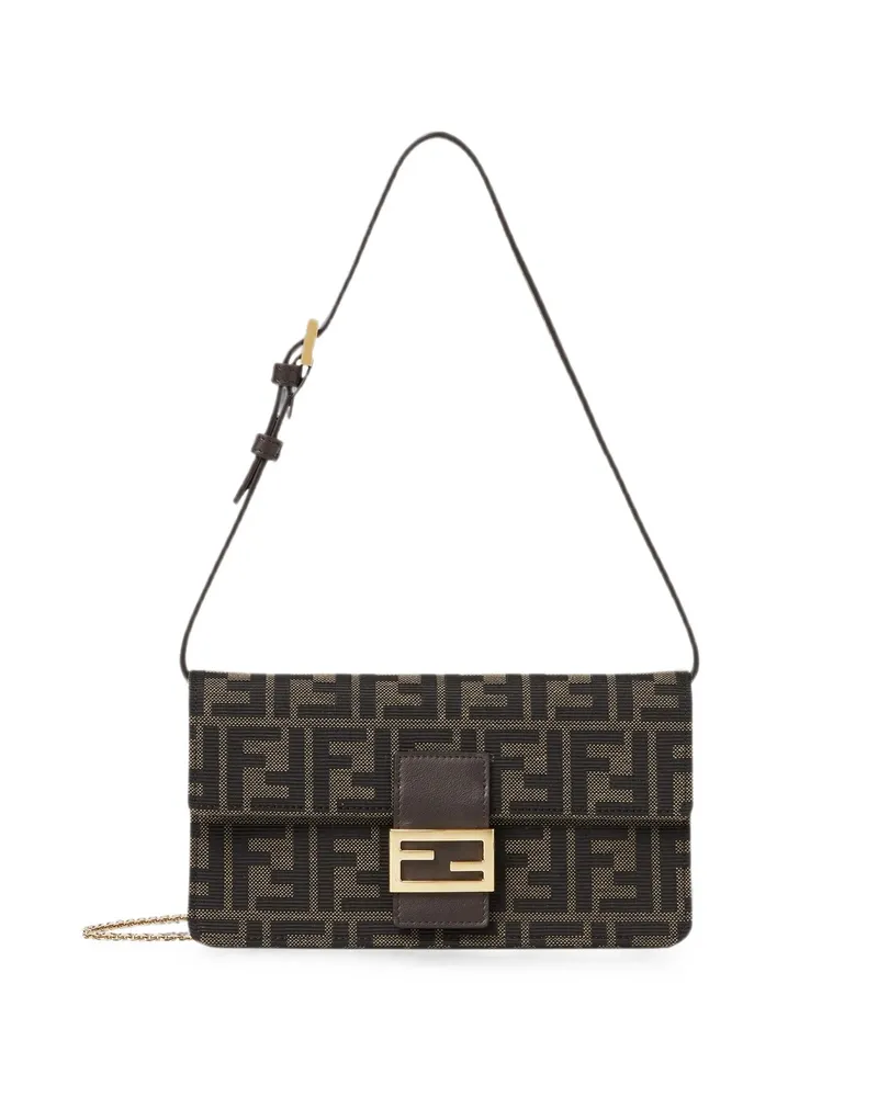 Fendi Tube FF-jacquard Wallet Brown