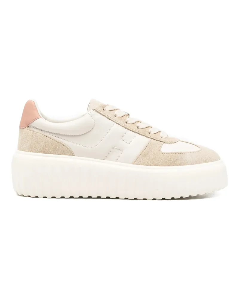 Hogan H-stripe Platform Sneakers Neutrals
