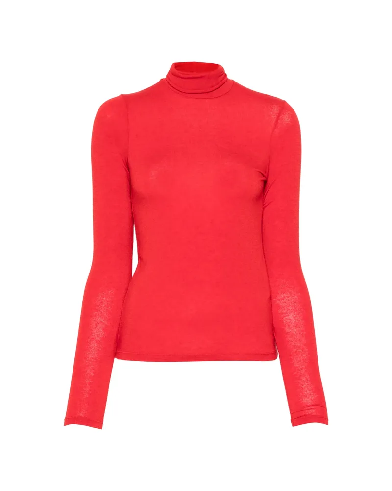 TELA Matilde Roll-neck Long-sleeve Top Red